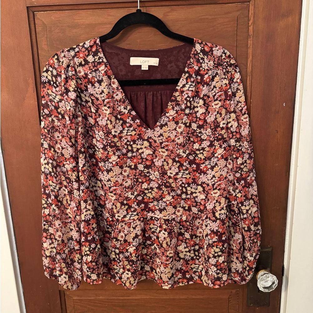 Floral peplum top